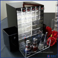 Clear Spinning Acrylic Lipstick and Powder Holder Organizer